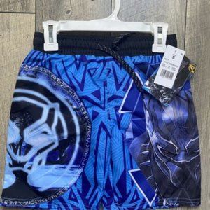 Marvel Black Panther Boys Size Small Board Shorts Swim with Lining and Pockets